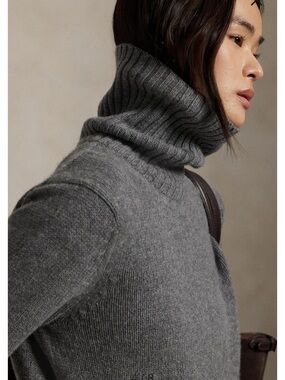 Polo Ralph Lauren wool chunky turtleneck grey large